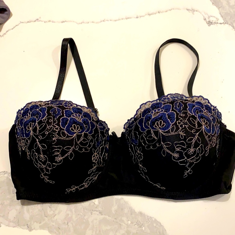Blue Lace Bra